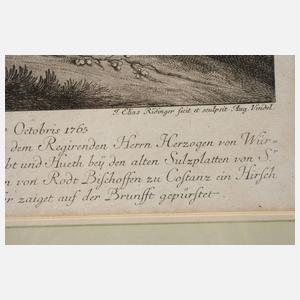 Johann Elias Ridinger, Hirschdarstellung