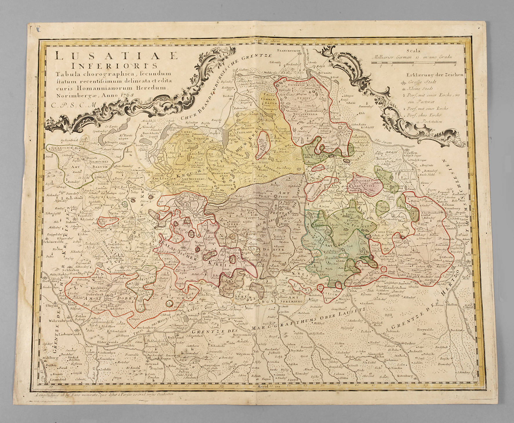 Homanns Erben, Karte Niederlausitz