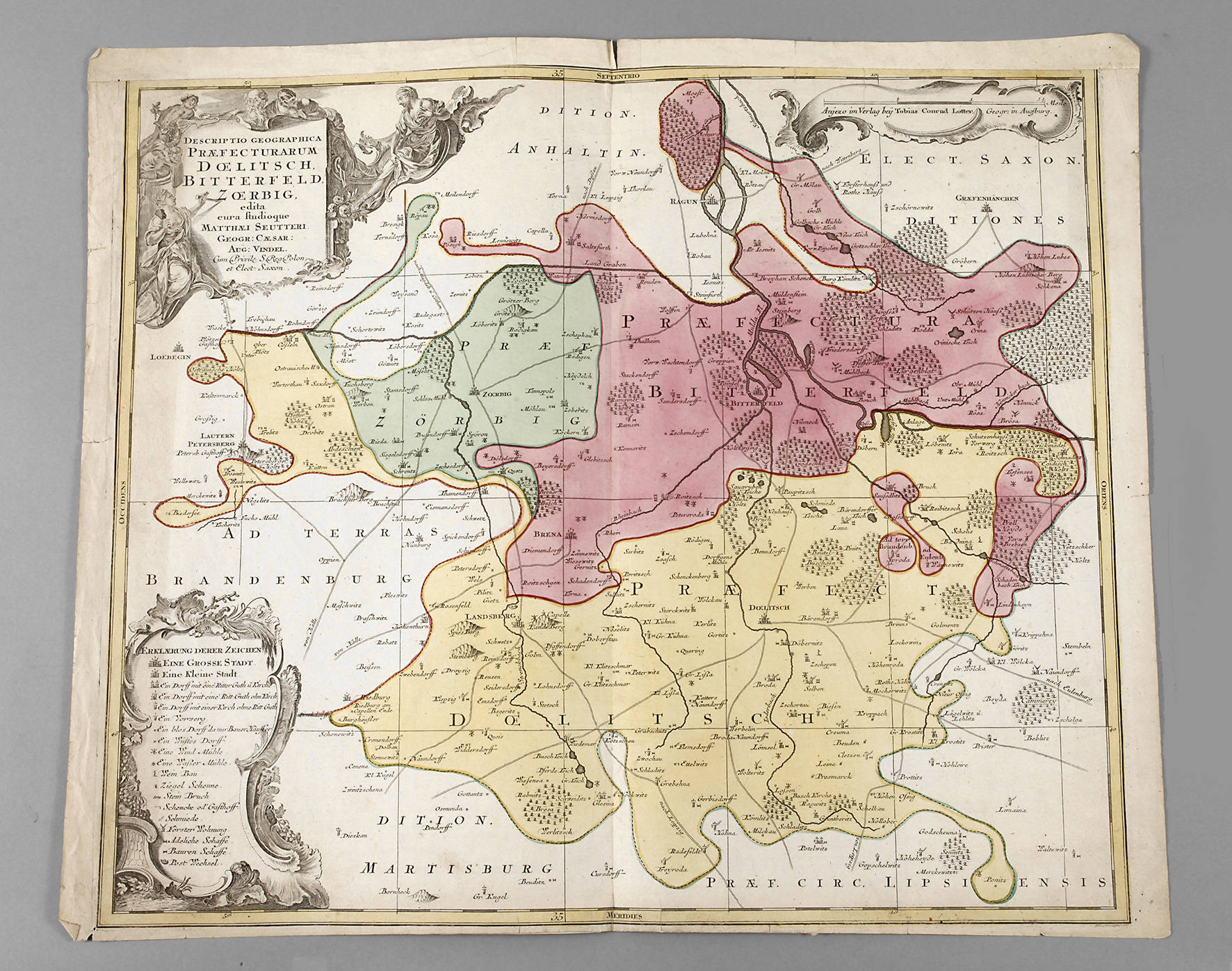 Matthäus Seutter, Landkarte Sachsen-Anhalt