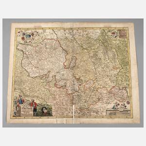 Johann Georg Schreiber Kupferstichkarte Oberlausitz