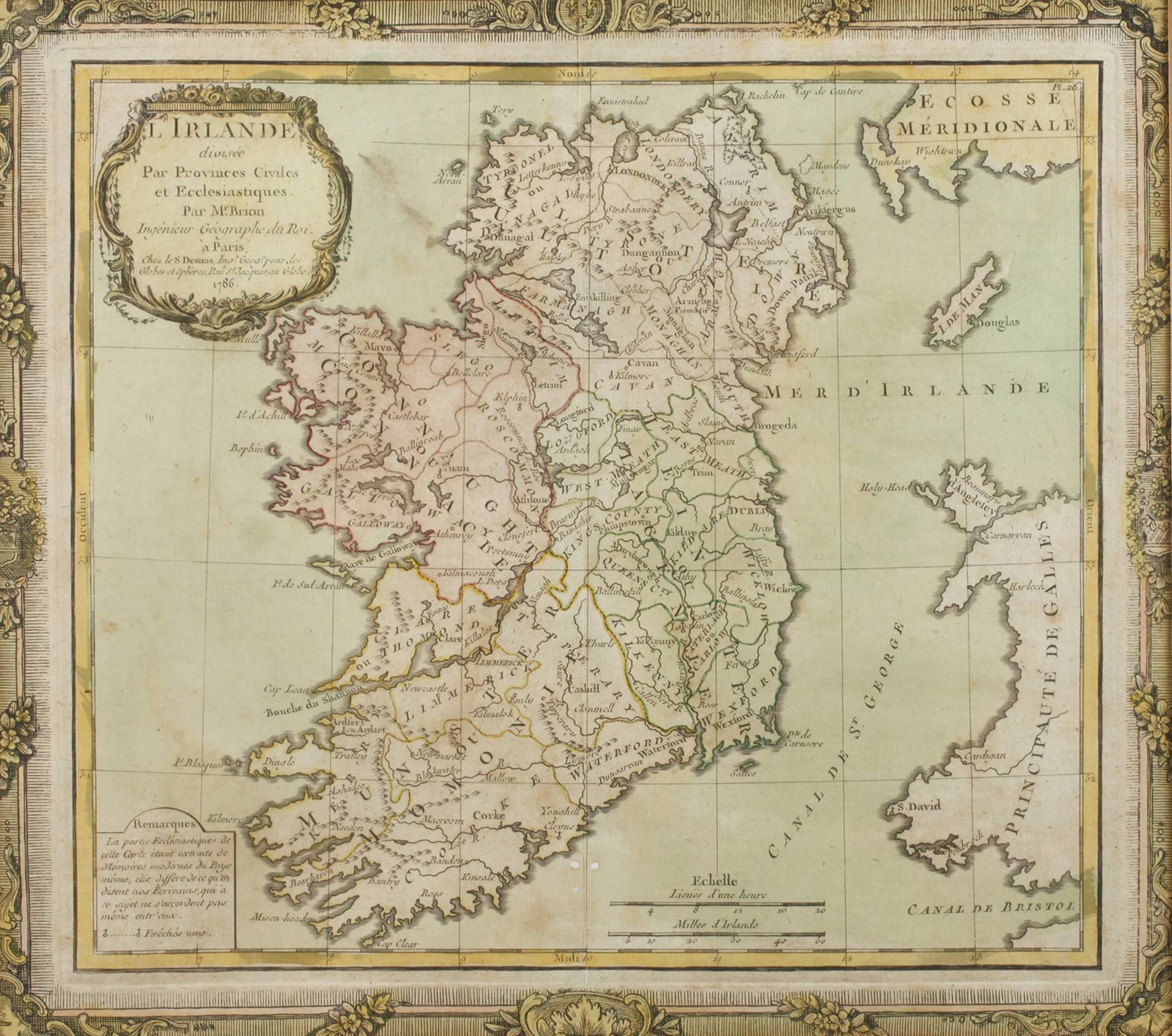 Louis Charles Desnos, Karte Irland