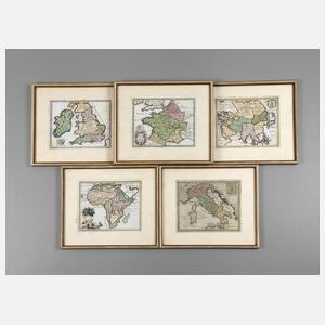 Fünf Landkarten