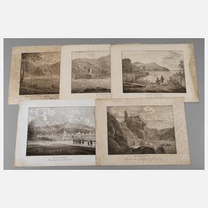 Jacob Alt, fünf Ansichten Niederösterreich