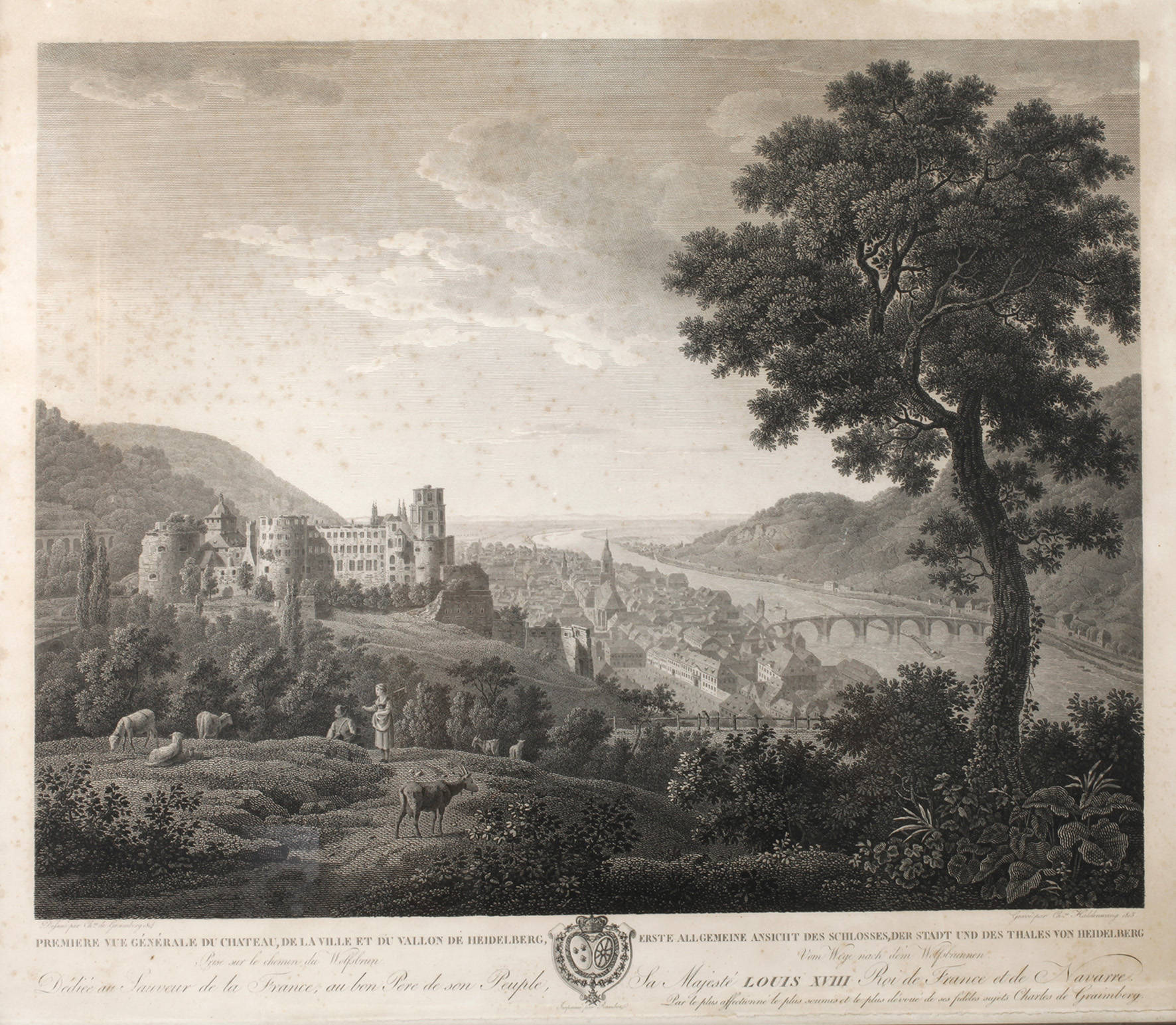 Christian Haldenwang, Ansicht von Heidelberg