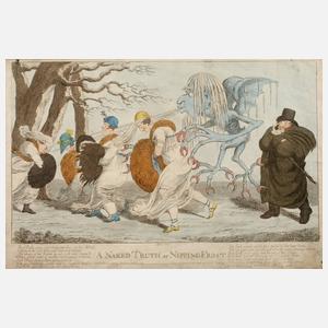 Charles Williams, attr., Karikatur auf dem Frost