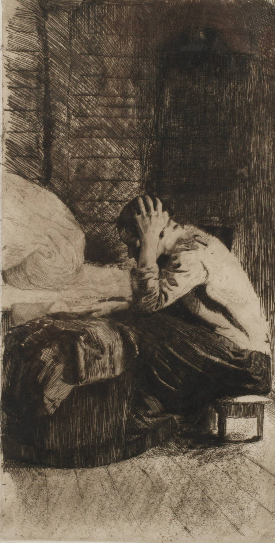 Prof. Käthe Kollwitz, ”Frau an der Wiege”