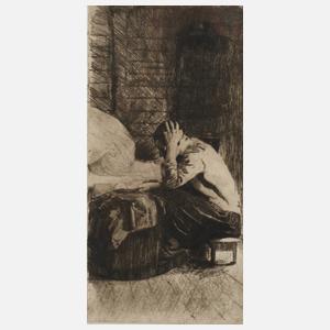 Prof. Käthe Kollwitz, ”Frau an der Wiege”