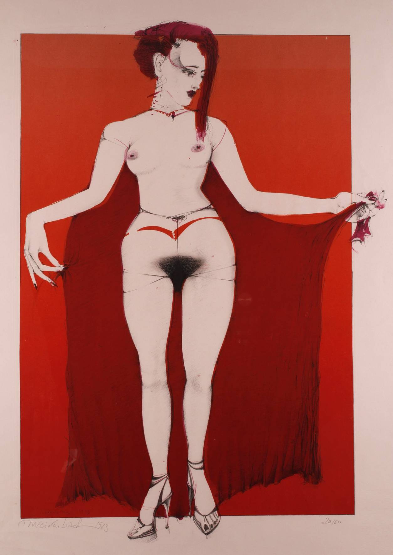 Dieter Weidenbach, Akt mit Tuch