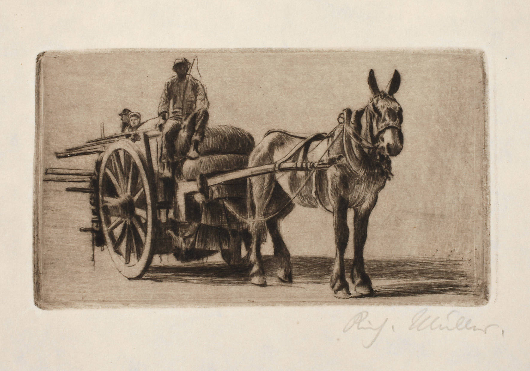 Prof. Richard Müller, ”Italienisches Fuhrwerk”