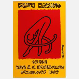 Keith Haring, Plakat der Galerie Hünermann