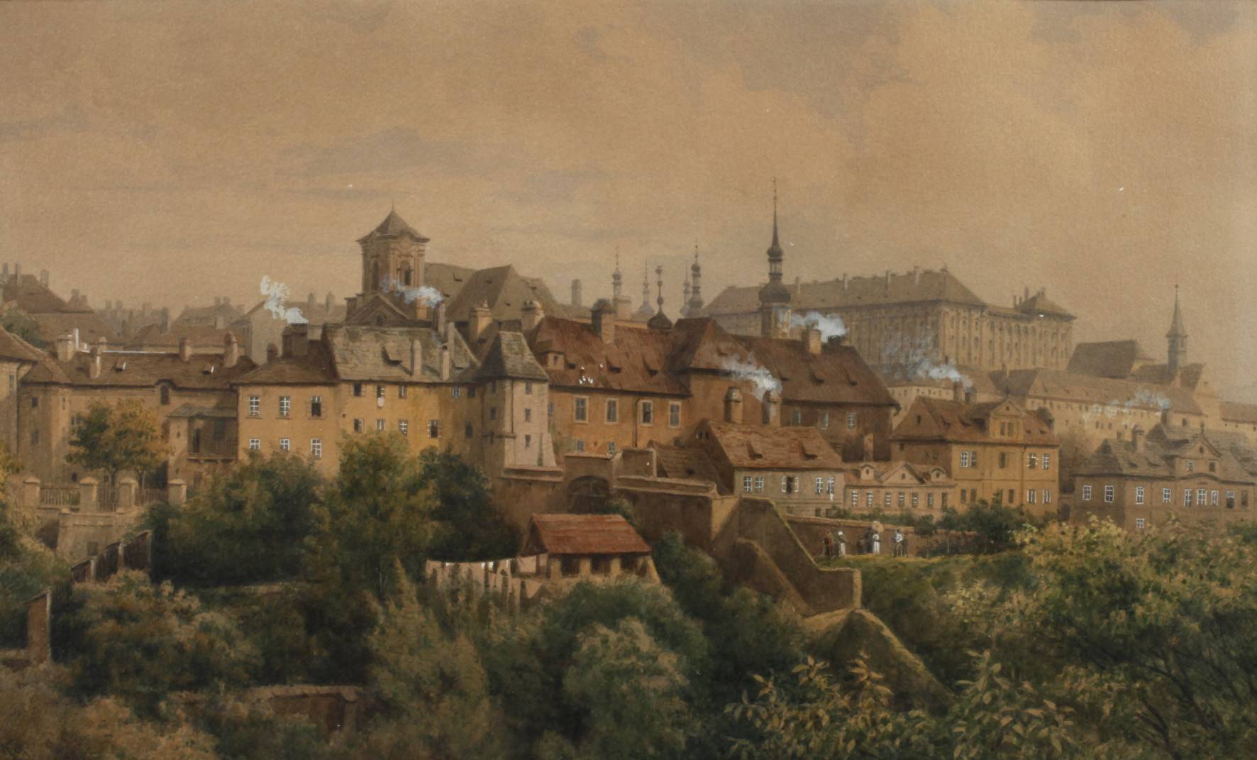 Anton Perko, Stadtansicht mit Schloss