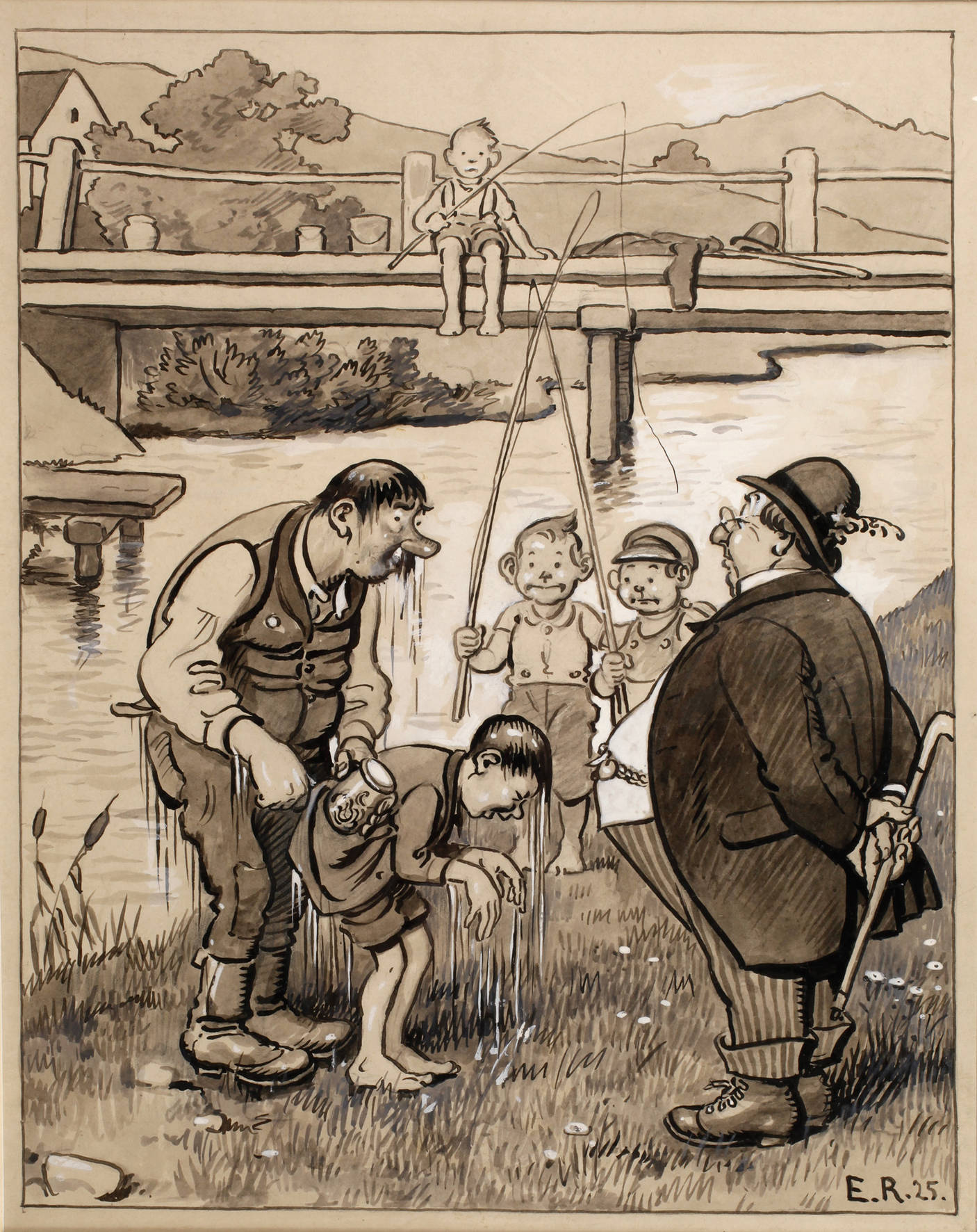 Emil Renicke, Das unfreiwillig Bad