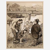 Emil Renicke, Das unfreiwillig Bad111