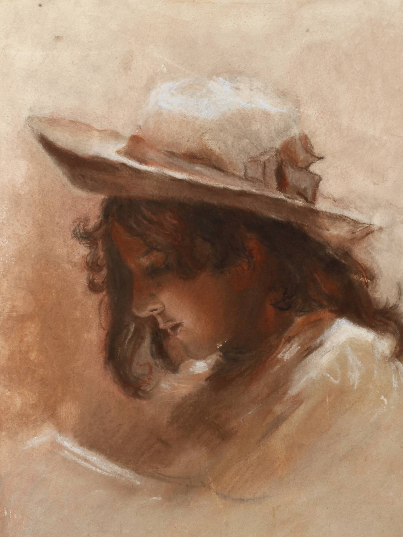 Eva Lehmann, attr., Mädchen mit Hut