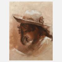 Eva Lehmann, attr., Mädchen mit Hut111