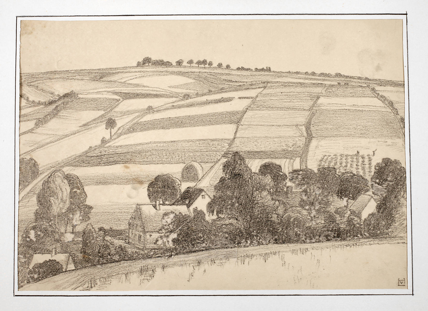 Prof. Ludwig von Hofmann, ”Felder bei Warmbad”