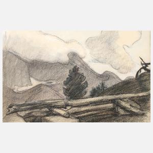 Prof. Ludwig von Hofmann, Herbst im Gebirge