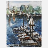 Segelboothafen im Sommer111