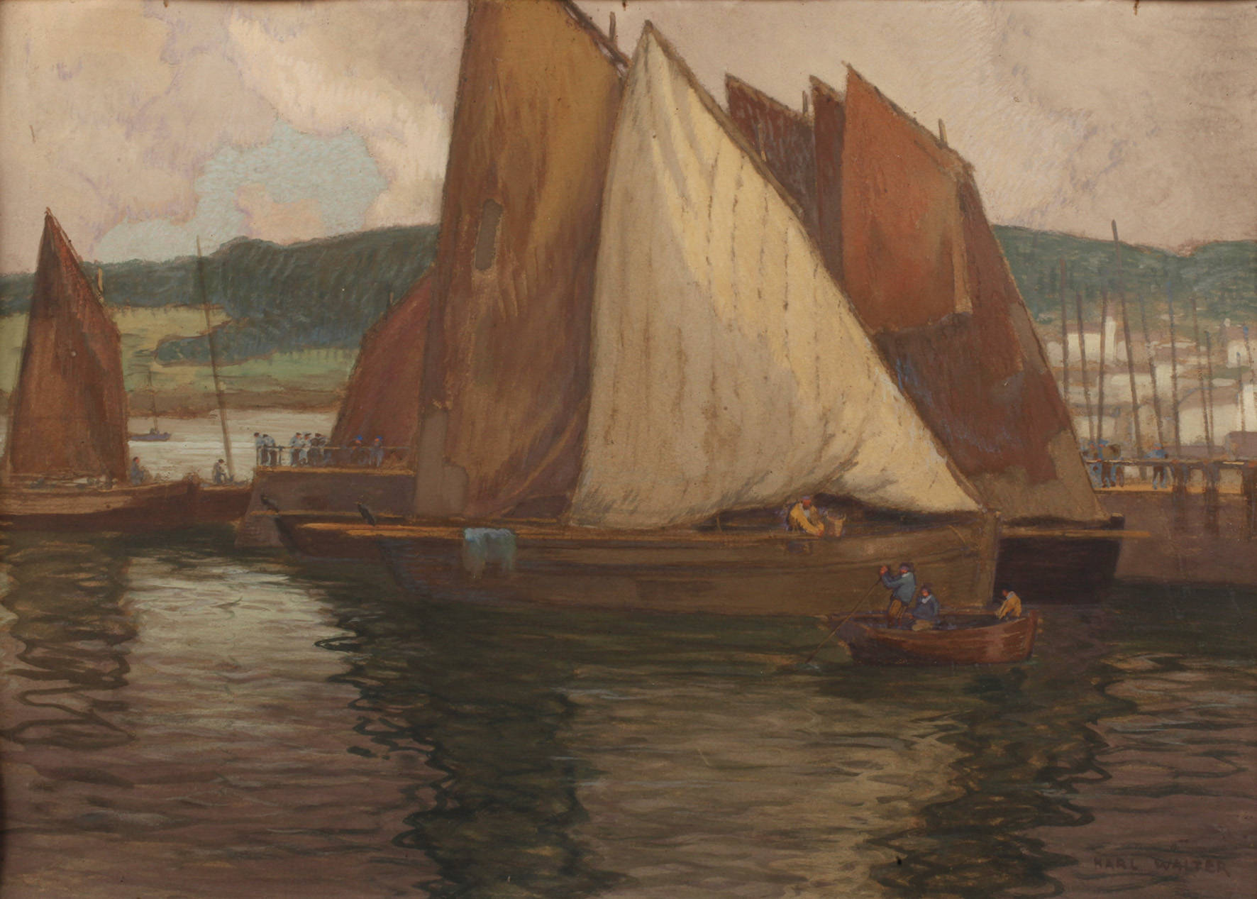 Karl Walter, ”Bretonische Sardinenfischer”