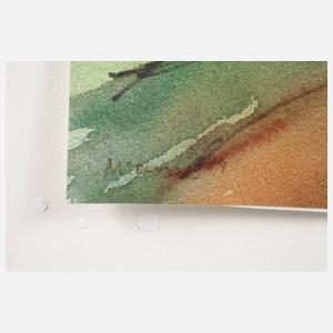 Albert Hennig, Dorf in bergiger Landschaft