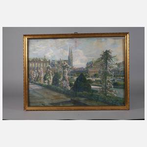 Dresdner Zwinger bei Rosenblüte