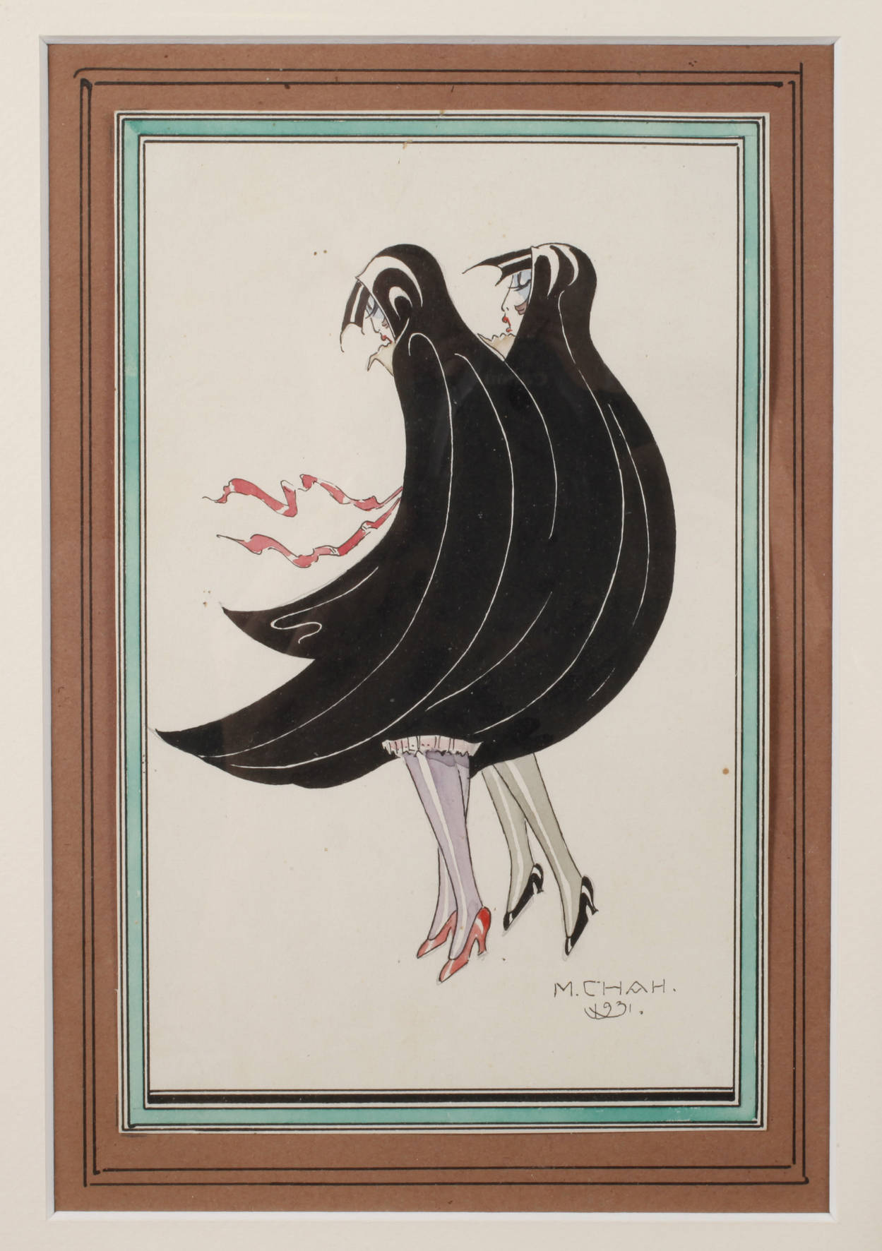 M. Chah, Zwei elegante Damen