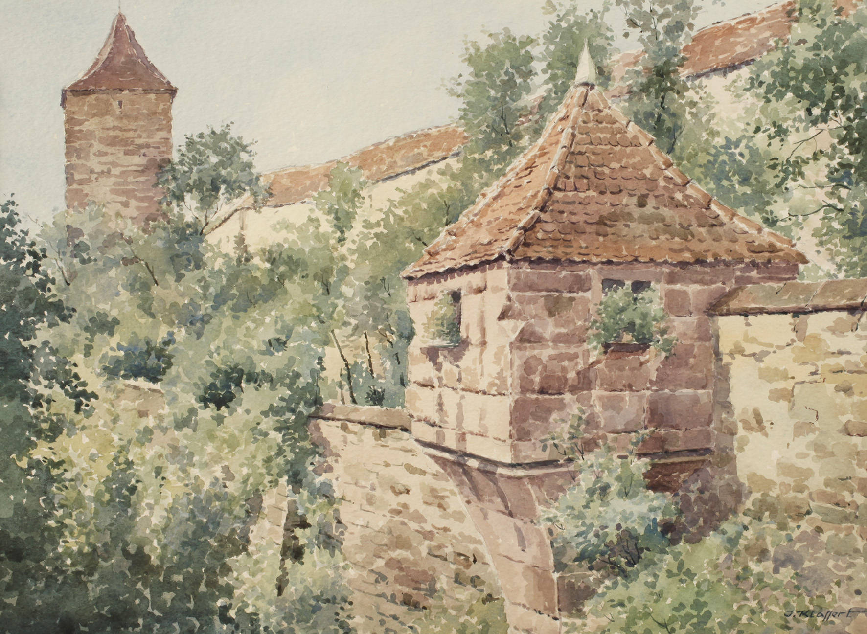 J. Klassert, ”Alte Stadtmauer in Rothenburg”