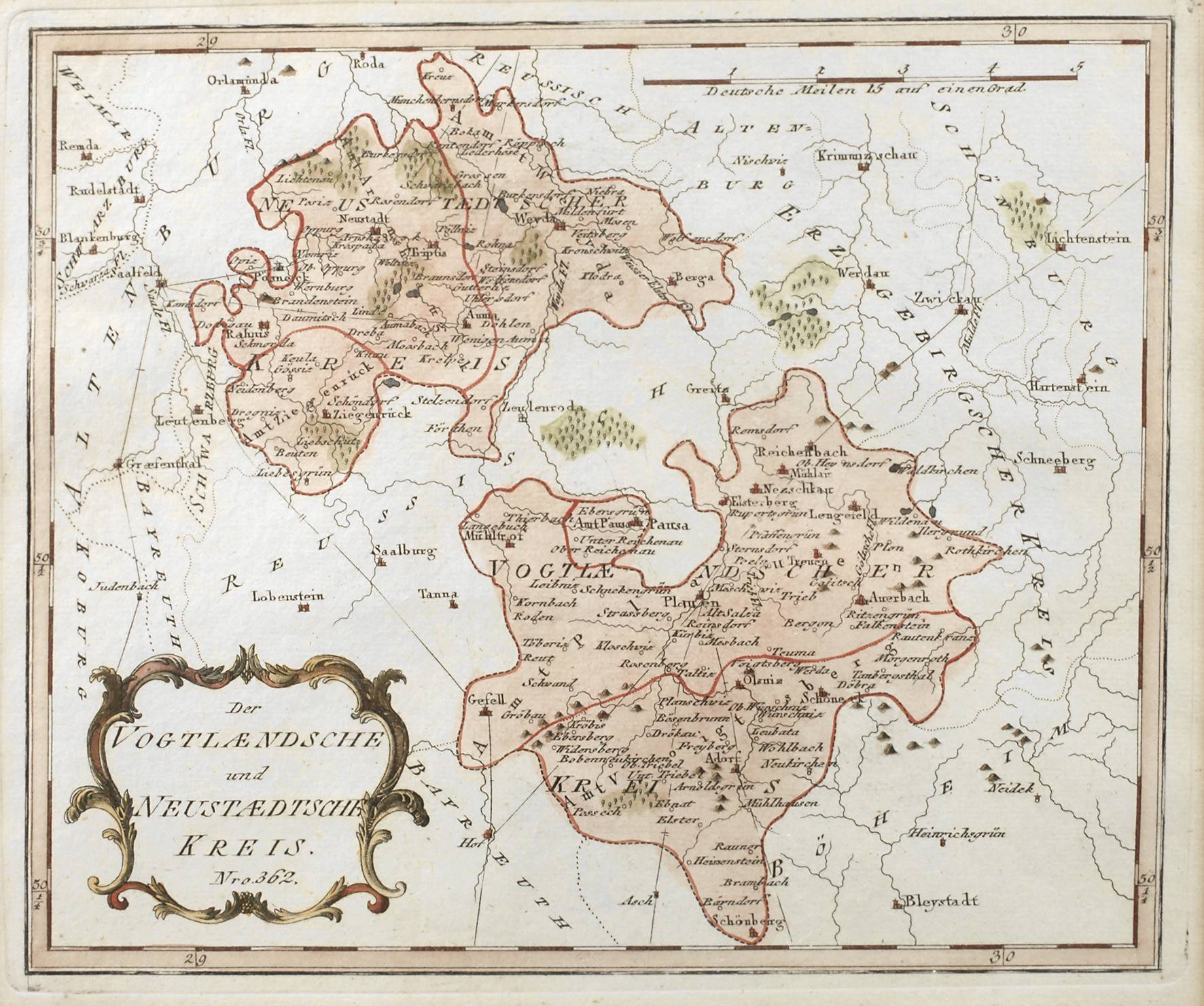 Franz Johann von Reilly, Vogtlandkarte