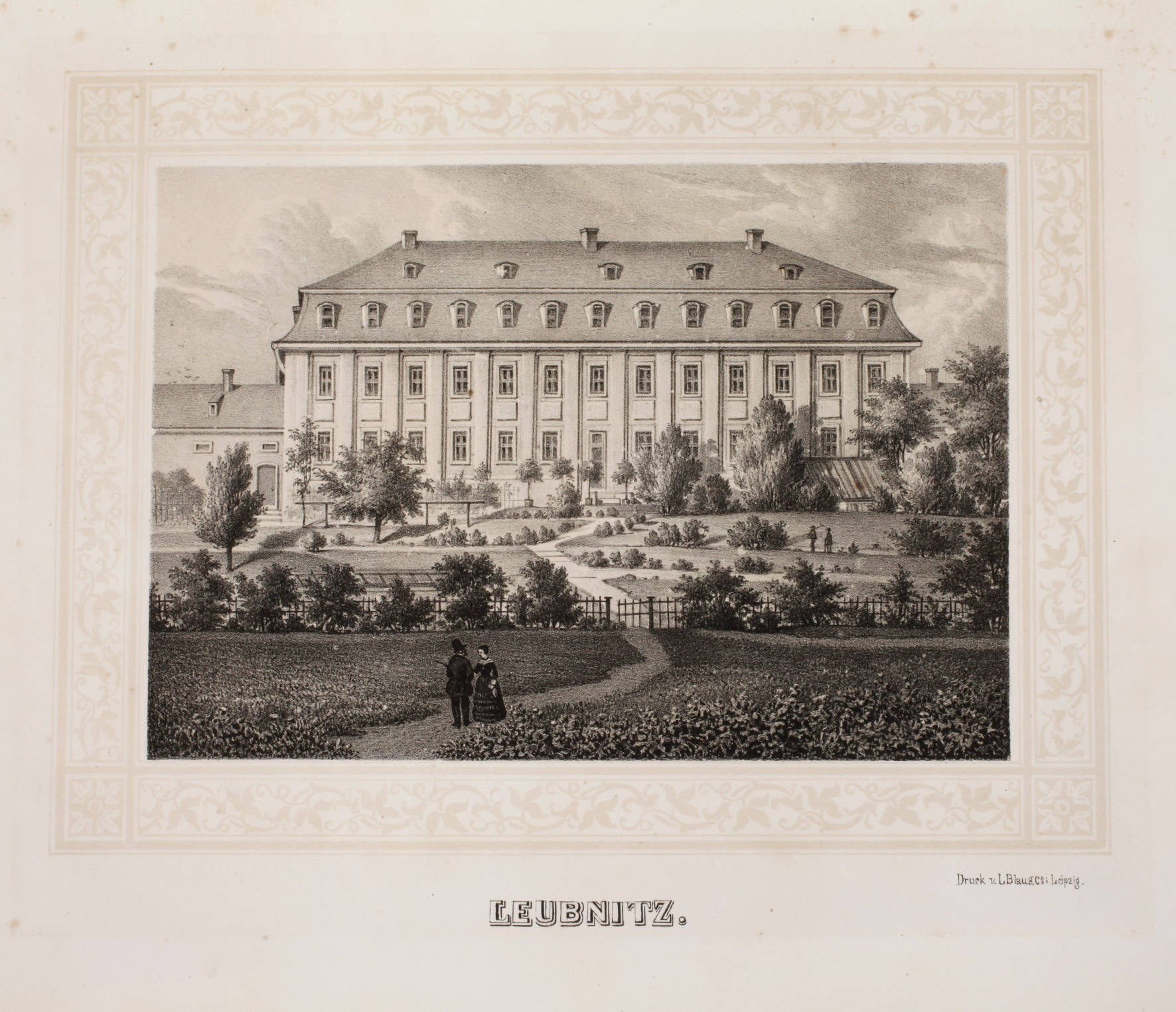 Blick auf Schloss Leubnitz