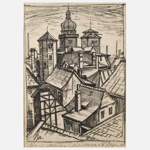 Walter Rahm, ”Blick auf Johanniskirche in Plauen”