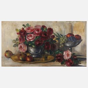 Michel Uhler, Tafelstillleben mit Rosen