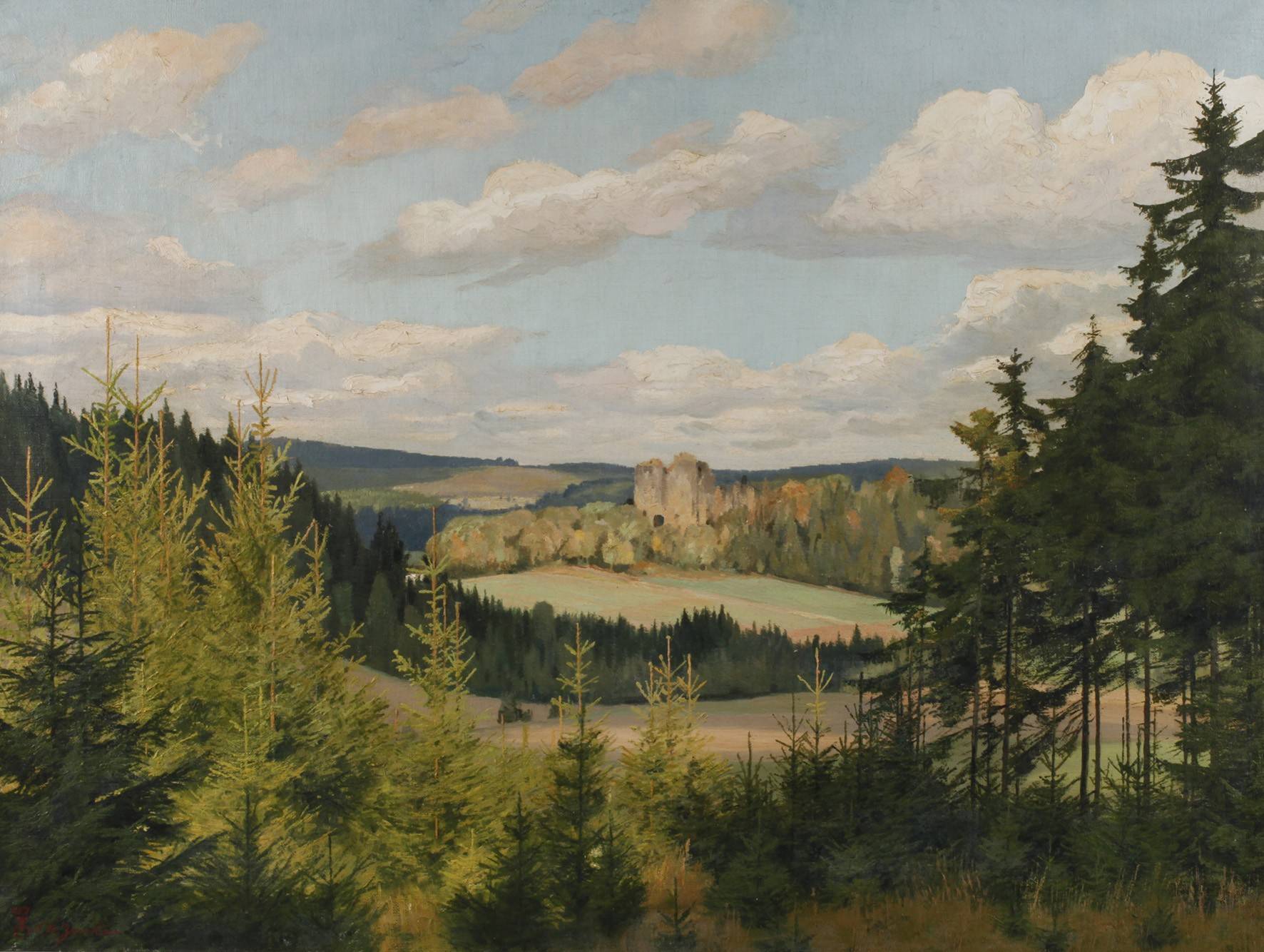 Prof. Fiedrich Rudolf Zenker, Blick auf die Burgsteinruine