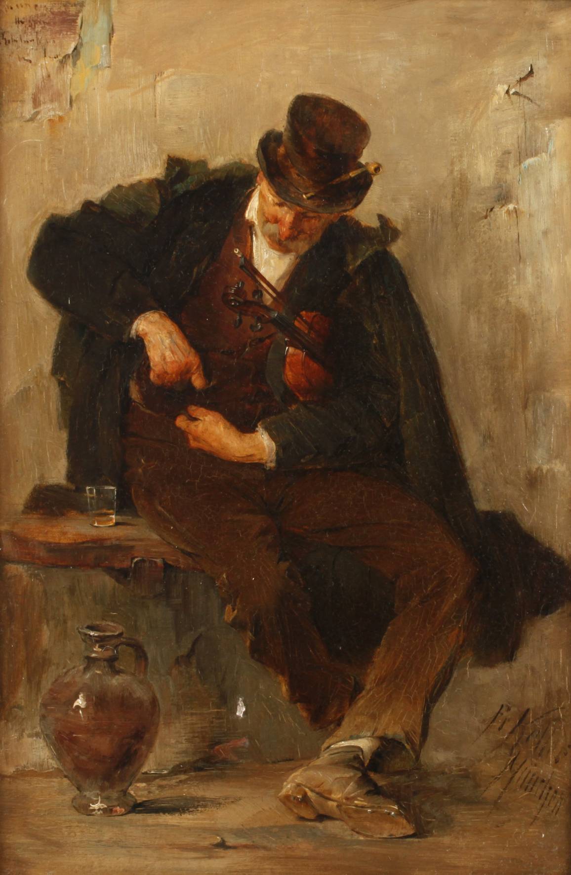 Prof. Friedrich von Keller, Straßenmusikant