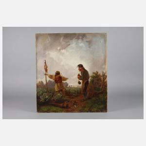 Praun, Die Vogelscheuche im Kohlfeld