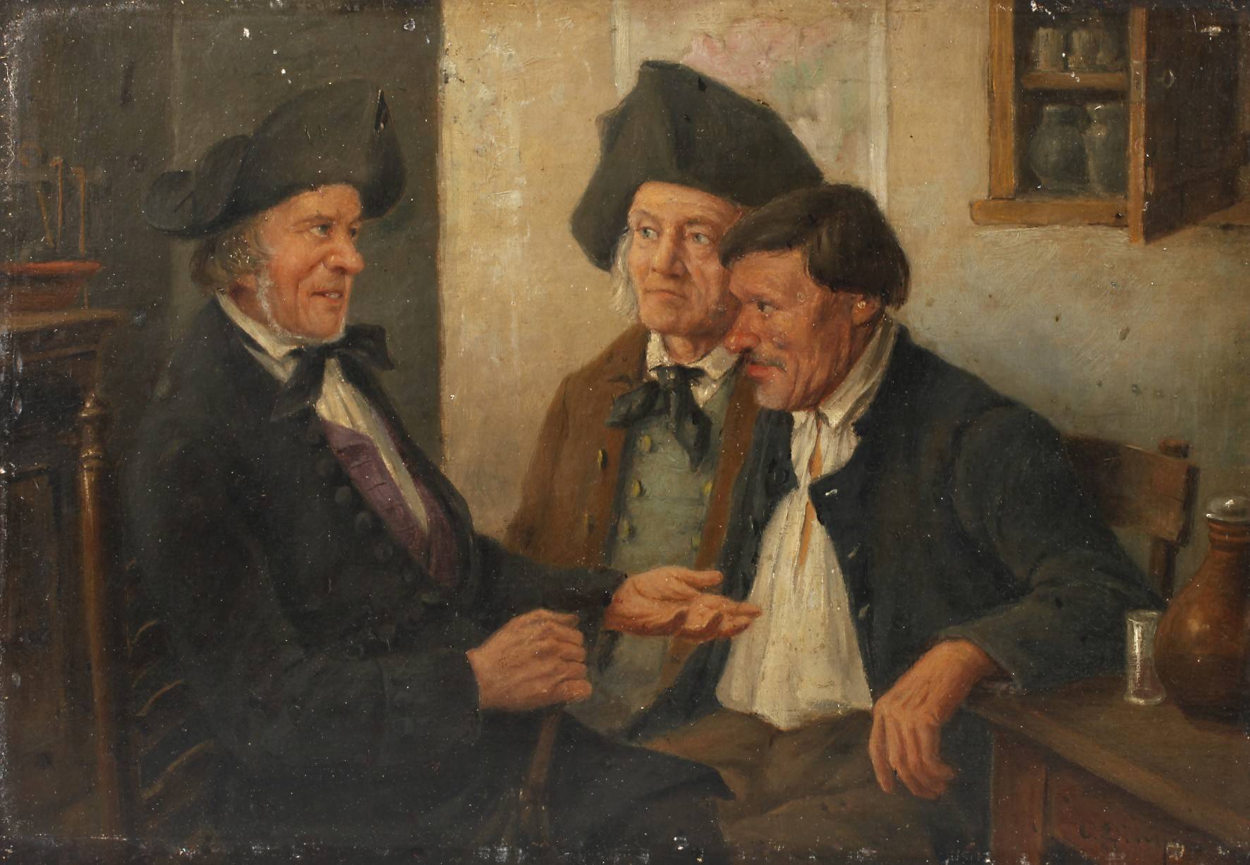 Drei Männer in altdeutscher Tracht