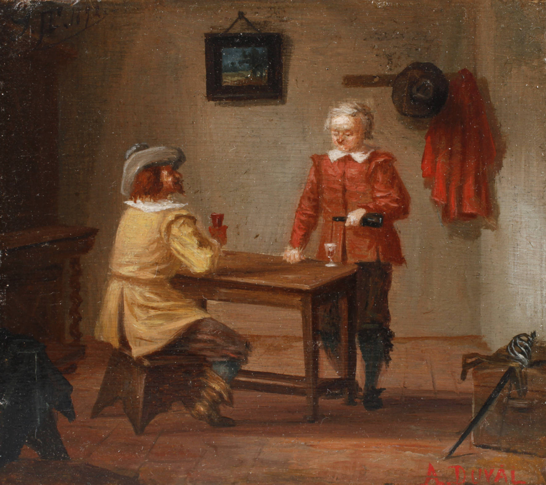 Alix Duval, Zwei Weintrinker