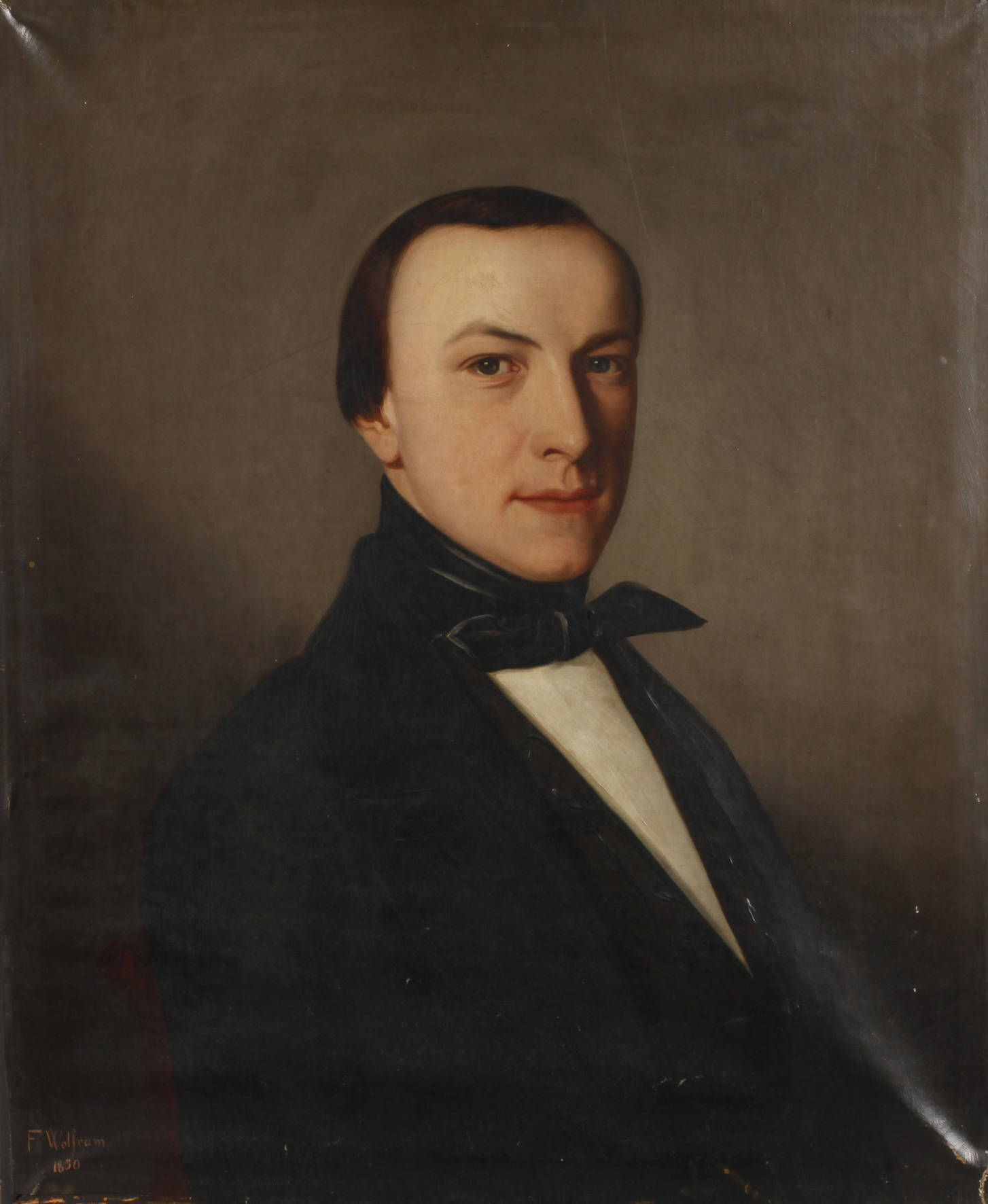 F. Wolfram, Herrenportrait Biedermeier