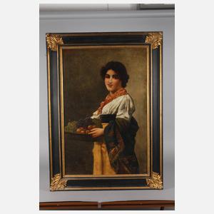 M. Adam, Südländerin mit Früchteschale