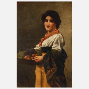 M. Adam, Südländerin mit Früchteschale