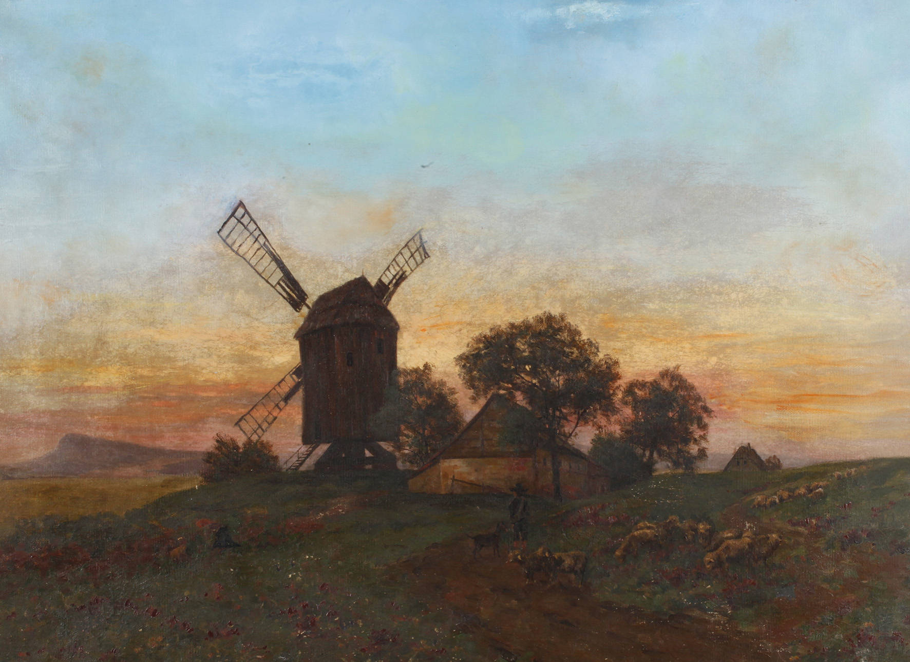 Liska Schroeder, Windmühle in Abendlandschaft