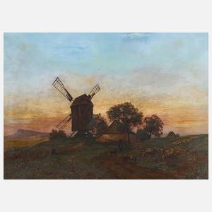 Liska Schroeder, Windmühle in Abendlandschaft