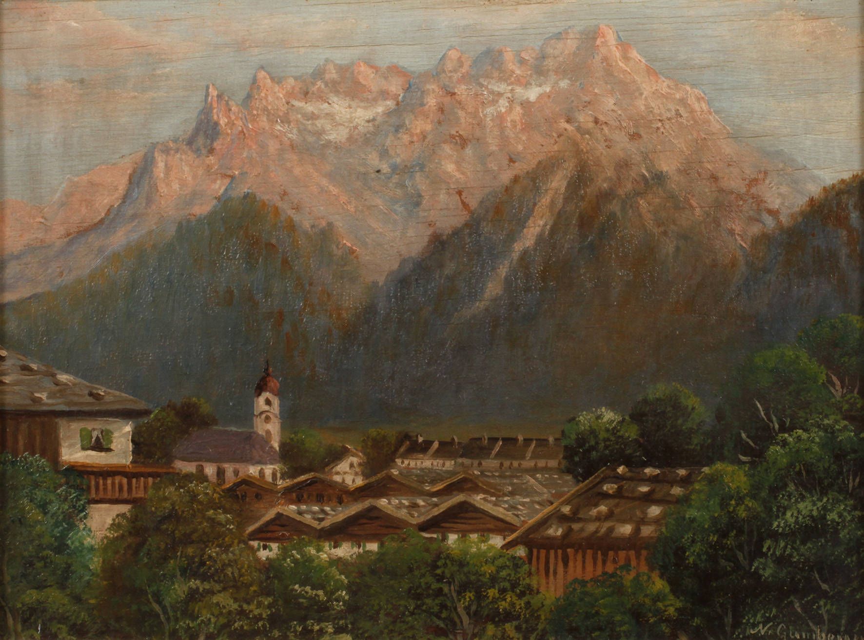 Nikolaus Gumberger, ”Mittenwald im Karwendelgebirge”