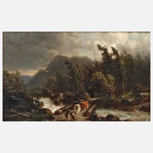 Viehherde im Gebirge