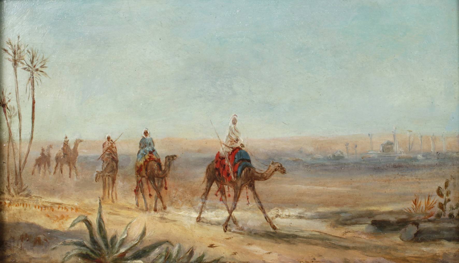 Kamelkarawane in der Wüste