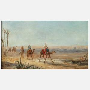 Kamelkarawane in der Wüste