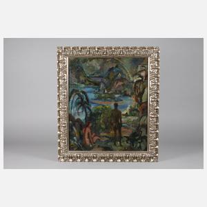 Fritz Faber, attr., Adam und Eva im Paradies