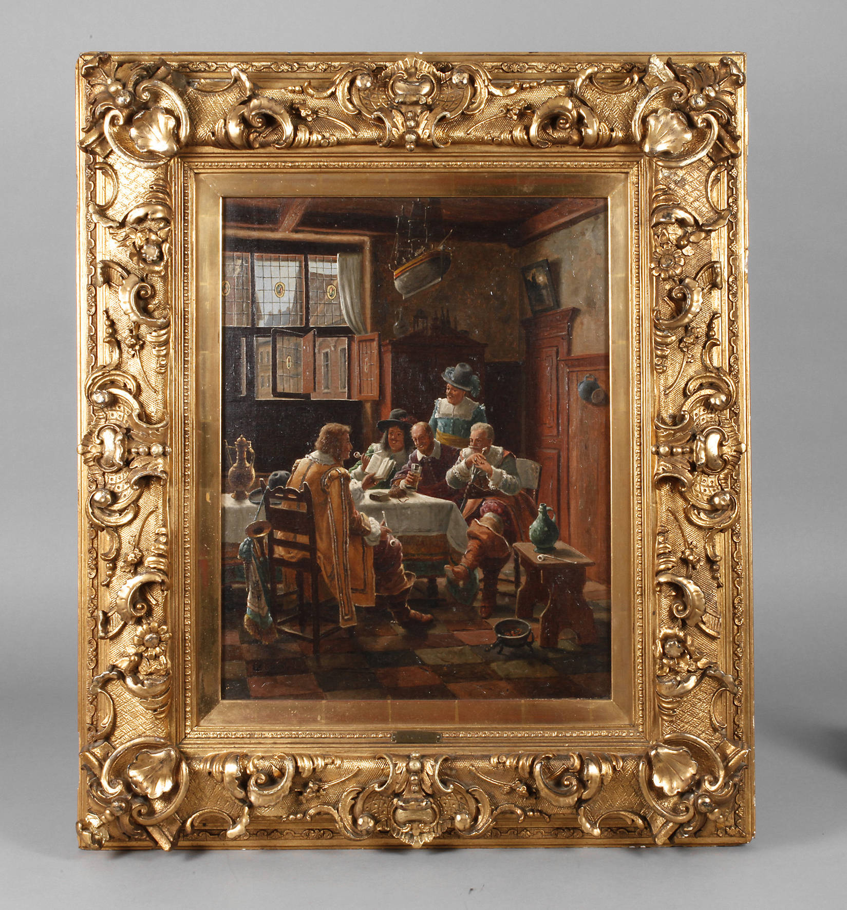 Wilhelm Giessel, Gesellige Runde im Kaufmannskontor