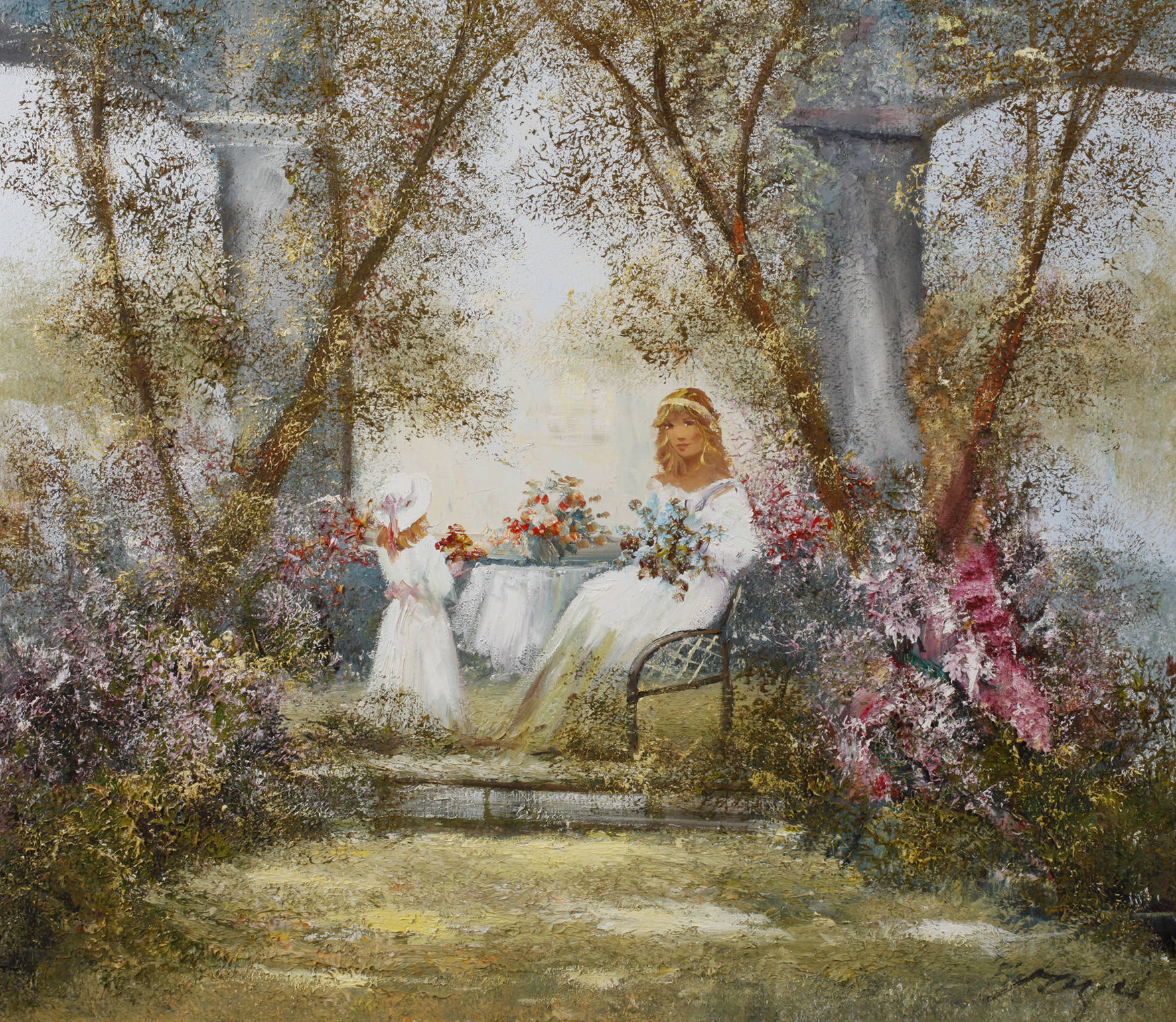 Rahnavard Madjid, ”Im Gartencafe”