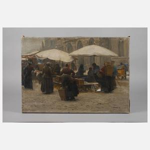 Prof. Carl Alexander Brendel, Winterliche Marktszene