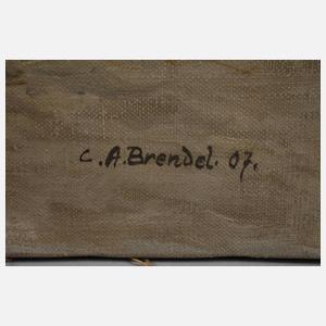 Prof. Carl Alexander Brendel, Winterliche Marktszene